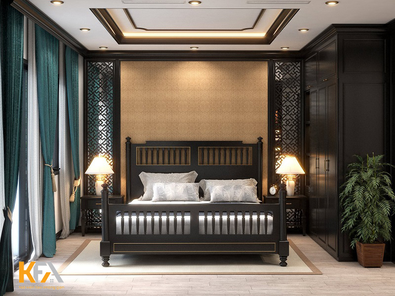 Phòng ngủ vừa mang nét hiện đại, vừa mang nét cổ điển độc đáo