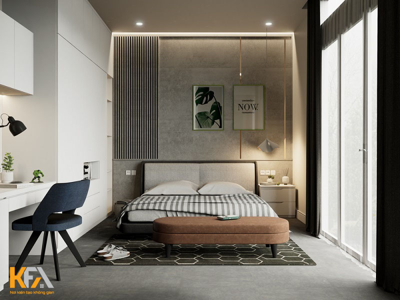Phòng ngủ đơn giản, hiện đại cho người độc thân