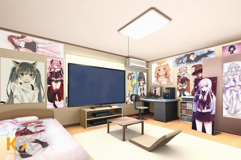 Phòng ngủ anime đáng yêu