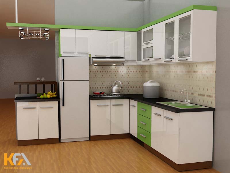 Thiết kế nội thất phòng bếp nhà ống đẹp, đơn giản những vô cùng tinh tế