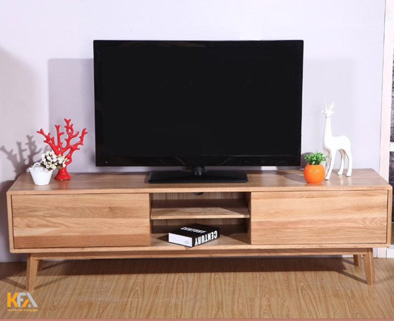 Kệ tivi phòng khách bằng gỗ công nghiệp thiết kế đối xứng