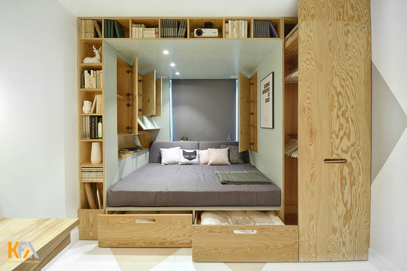 Sử dụng nội thất thông minh trong thiết kế phòng ngủ nhỏ