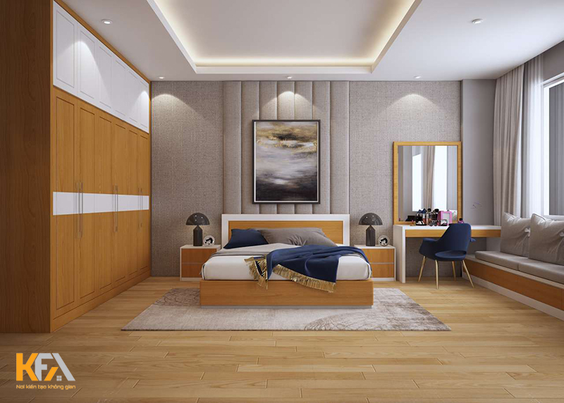 Thiết kế phòng ngủ 20m2 cho vợ chồng phong cách hiện đại