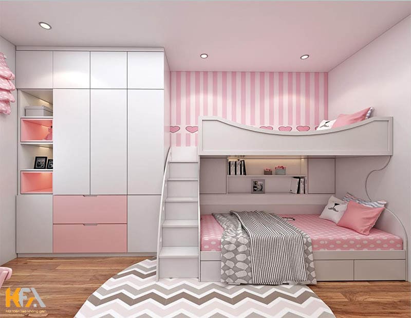 29+ Mẫu thiết kế phòng ngủ bé gái 10m2 đẹp, ấn tượng nhất