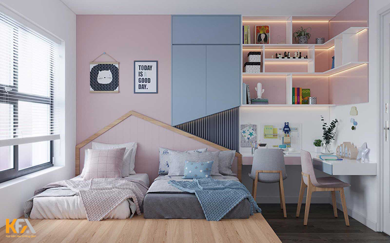  Mẫu thiết kế phòng ngủ chung cho bé trai và bé gái thiết kế sáng tạo