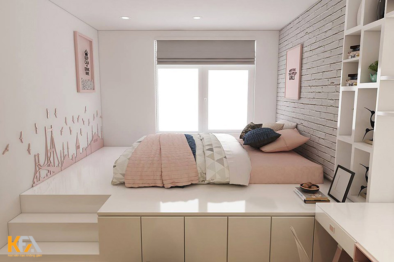 Lựa chọn màu sắc tươi sáng và tạo không gian mở khi thiết kế phòng ngủ nhỏ