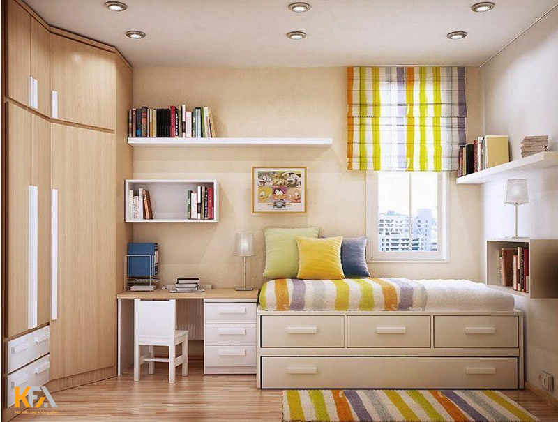 Thiết kế phòng ngủ nhỏ phong cách tối giản