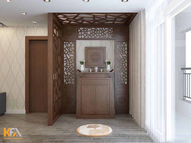 Thiết kế phòng thờ trong nhà cấp 4 nhỏ gọn, ấm áp