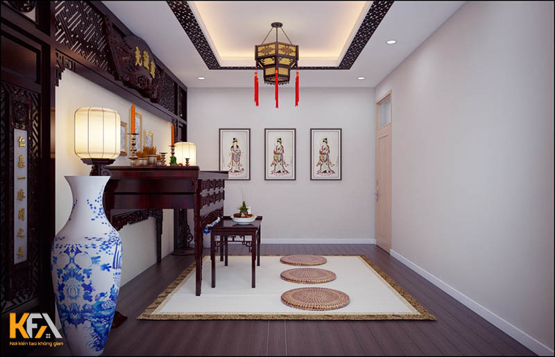 Thiết kế nội thất phòng thờ nhà cấp 4 yên tĩnh