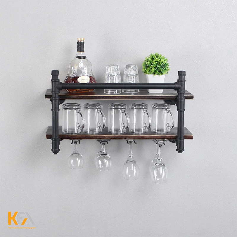 Mẫu 12: tủ rượu treo tường thiết kế đơn giản 