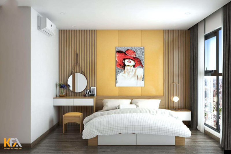 Mẫu Combo thiết kế nội thất phòng ngủ với phong cách hiện đại dành cho phòng ngủ phụ