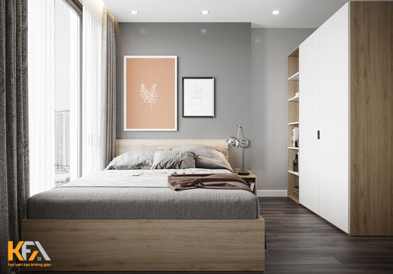 Phòng ngủ tối giản, hiện đại khi sử dụng những đồ nội thất đa năng