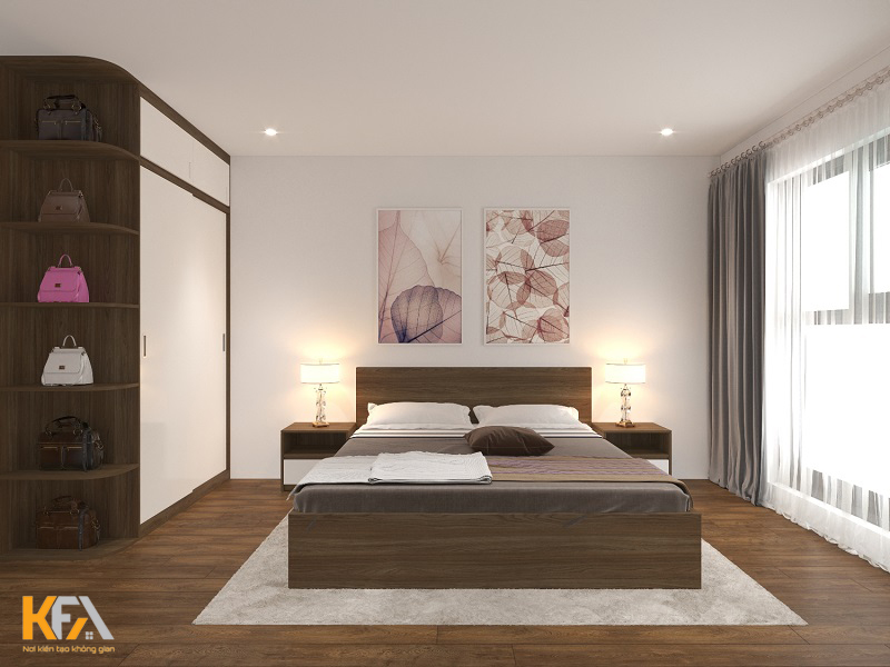 Phòng ngủ 2 thiết kế gọn gàng, ấm áp, tận dụng tối đa ánh sáng tự nhiên