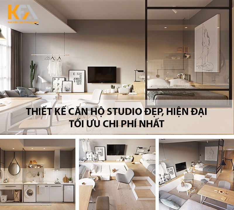 Thiết kế căn hộ Studio đẹp, hiện đại và tối ưu chi phí nhất