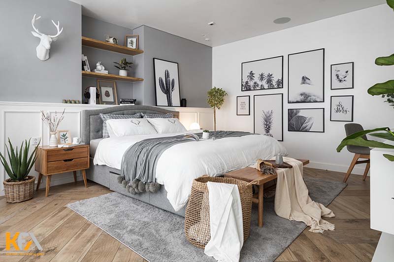 Thiết kế phòng ngủ theo phong cách Bắc Âu cho căn hộ Duplex