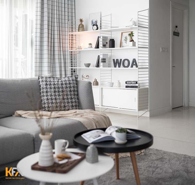 Thiết kế phòng khách theo phong cách Bắc Âu cho căn hộ Duplex