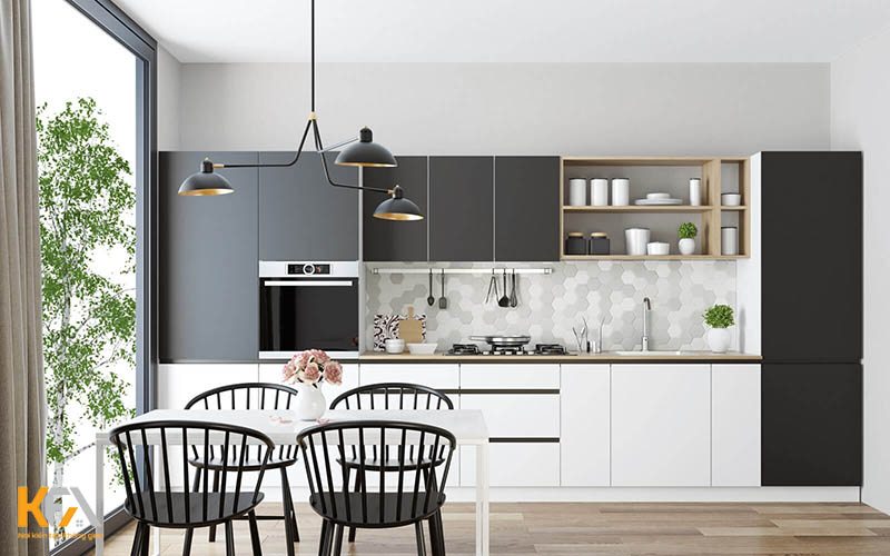 Thiết kế phòng bếp chung cư theo phong cách hiện đại