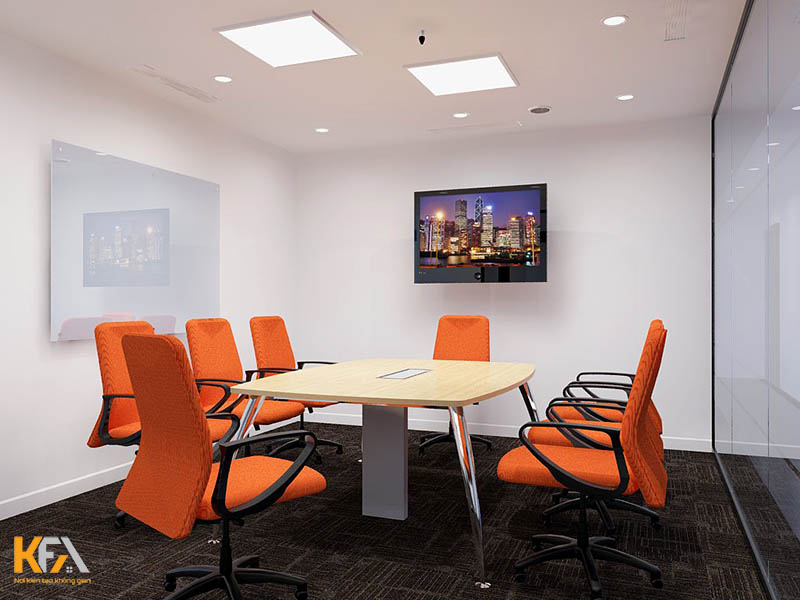 Lựa chọn nội thất có kích thước vừa và thiết kế hài hòa với tổng thể phòng họp