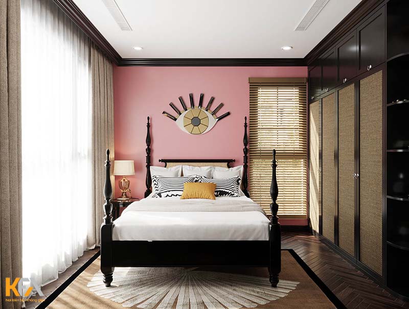 Thiết kế phòng ngủ hình chữ nhật 3x5m theo phong cách hoài cổ, ấn tượng