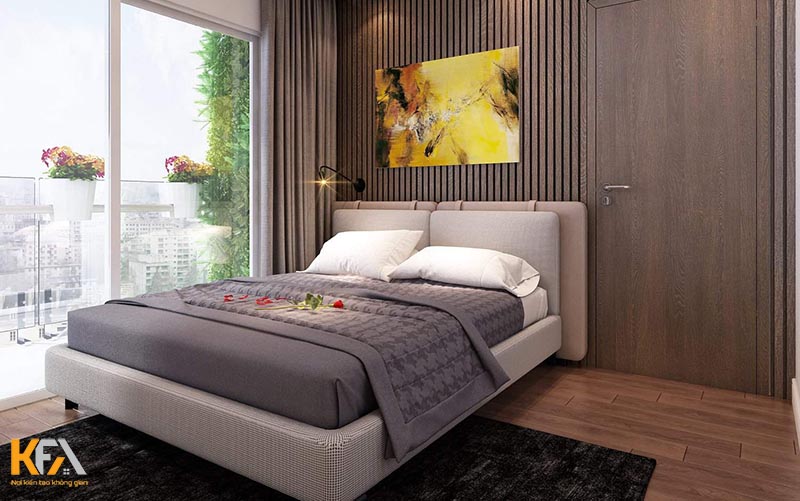 Thiết kế phòng ngủ hình chữ nhật 4x6m theo phong cách hiện đại, tinh tế