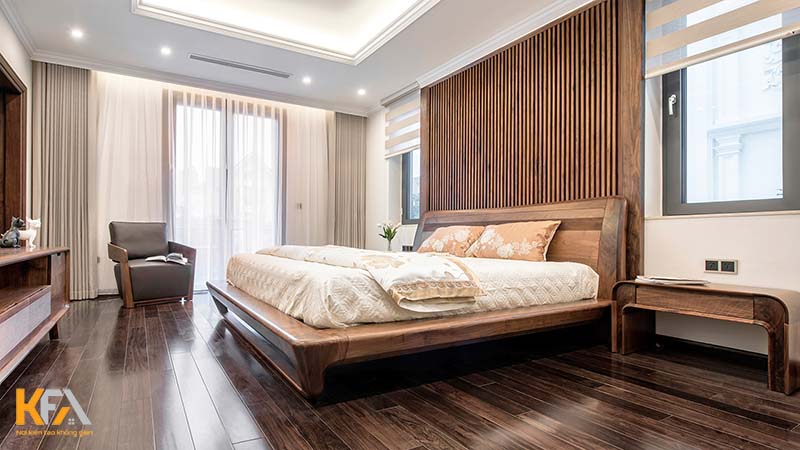 Thiết kế phòng ngủ master hiện đại 40m2 với nội thất cao cấp