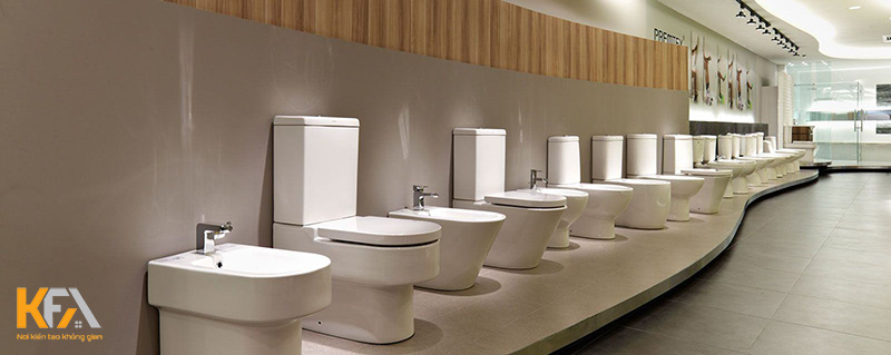 Thiết kế showroom thiết bị vệ sinh theo danh mục sản phẩm