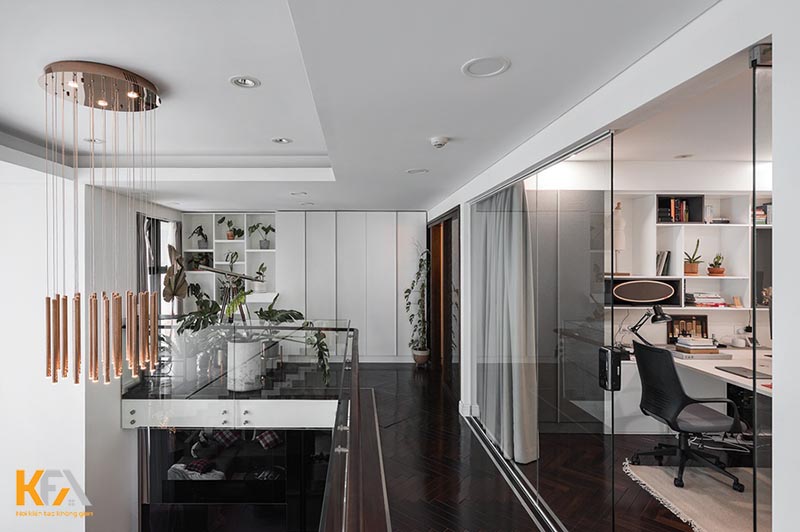 Thiết kế không gian phòng bếp của căn hộ Duplex rộng rãi