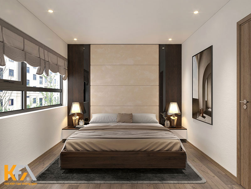 Thiết kế nội thất phòng ngủ cho vợ chồng anh Quang
