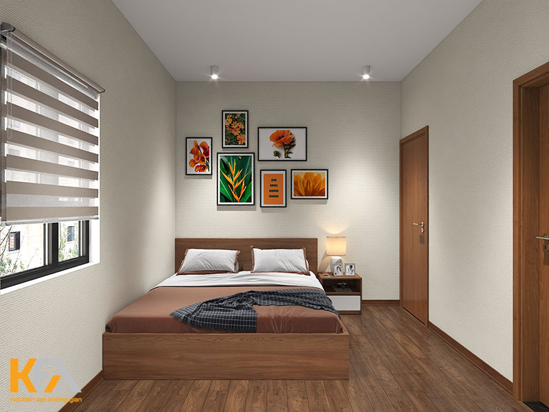 Thiết kế nội thất chung cư với phòng ngủ dành cho bố mẹ ấm cúng, thanh lịch