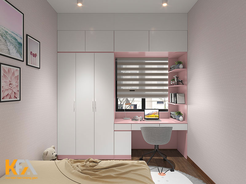 Thiết kế nội thất chung cư với phòng ngủ ngọt ngào cho bé