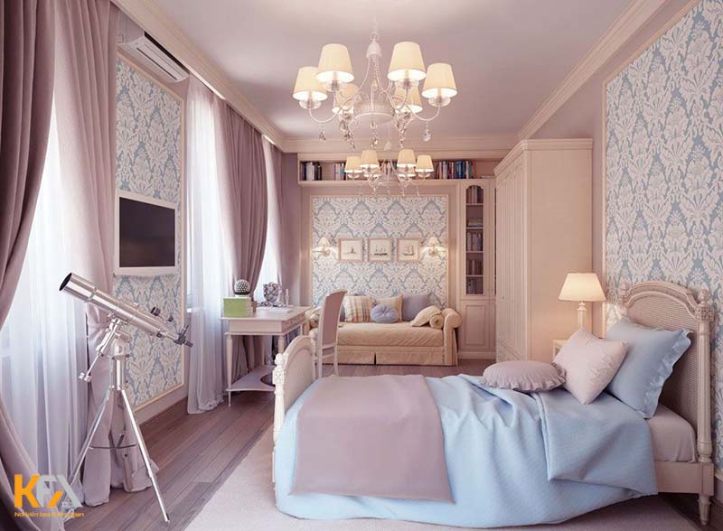 Thiết kế phòng ngủ đẹp cho vợ chồng mới cưới lãng mạn