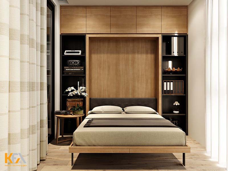 Thiết kế phòng ngủ đẹp cho vợ chồng mới cưới đơn giản với nội thất gỗ cao cấp