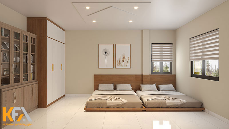 Phòng ngủ master mang nét đẹp đơn giản, gần gũi của phong cách thiết kế Nhật Bản