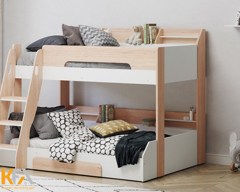 Mẫu phòng ngủ nhỏ 2 giường tầng cho bé