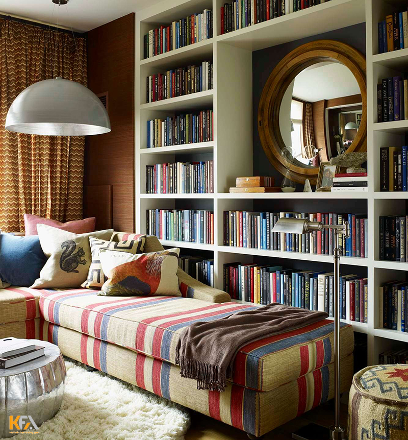 Phòng ngủ là một trong những không gian đọc sách lý tưởng