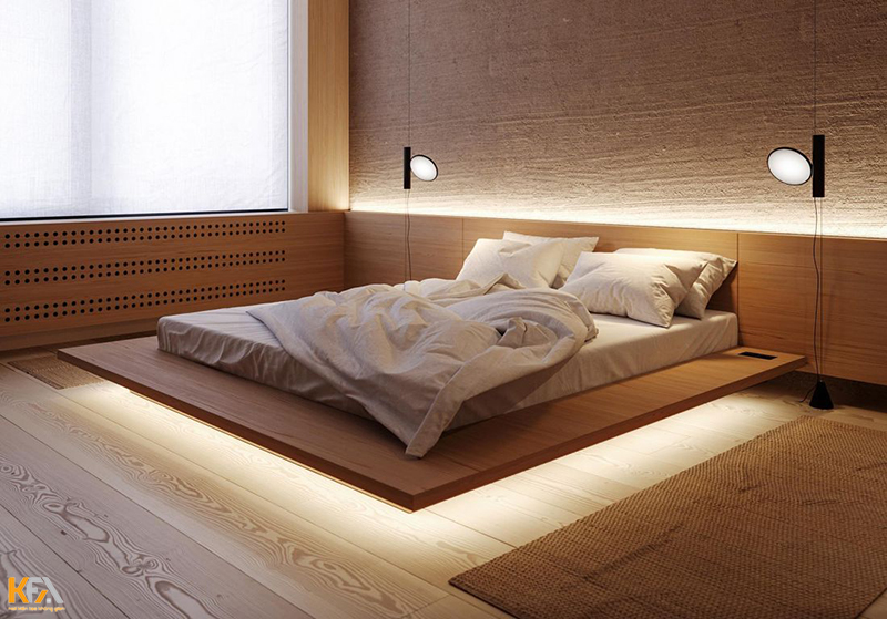 Hạ thấp chiều cao giường giúp phòng ngủ ít nhận được nhiệt từ bên ngoài hơn