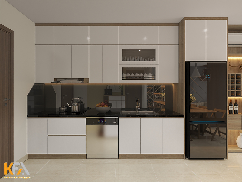 Thiết kế gian bếp hiện đại, tối giản giúp không gian luôn sạch sẽ