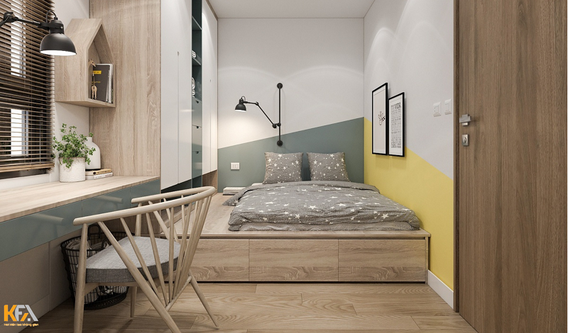 Thiết kế phòng ngủ nhỏ dành cho bạn nhỏ thiết kế tiết kiệm diện tích