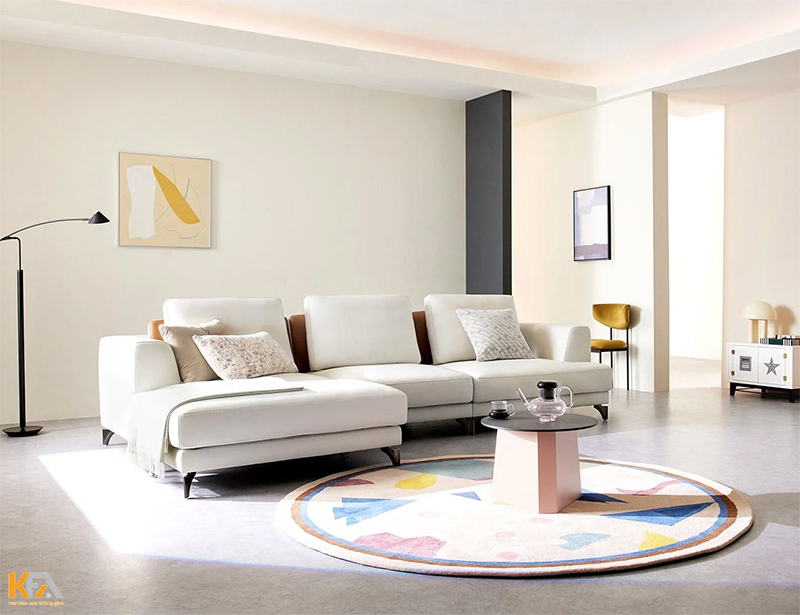 Nét thiết kế đơn giản, màu sắc nhẹ nhàng giúp căn phòng trở nên nổi bật