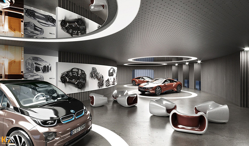 Mẫu thiết kế showroom ô tô dành cho những siêu xe