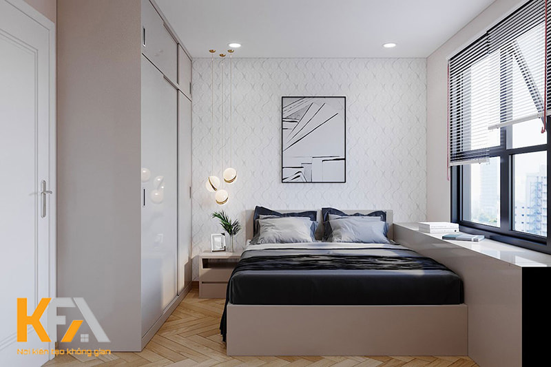 Phòng ngủ phụ được thiết kế theo phong cách hiện đại