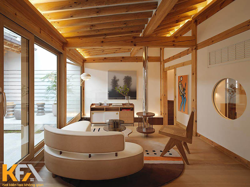 Mẫu nội thất phong cách Hàn quốc với gỗ tự nhiên cho gia chủ yêu thích vẻ đẹp truyền thống