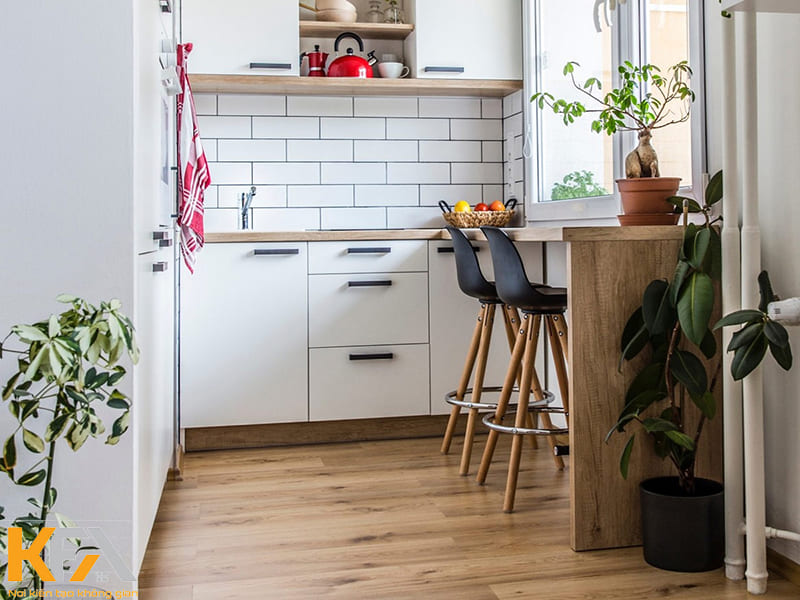 Đưa thiên nhiên vào căn bếp nhỏ để không gian sống thêm căng tràn sức sống