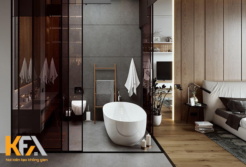 Thiết kế phòng ngủ 12m2 có toilet mang lại cảm giác thoải mái và riêng tư cho gia chủ