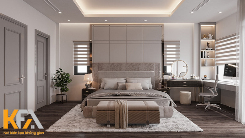 Thiết kế phòng ngủ 30m2 dành cho những ai yêu thích vẻ đẹp đơn giản, thanh lịch