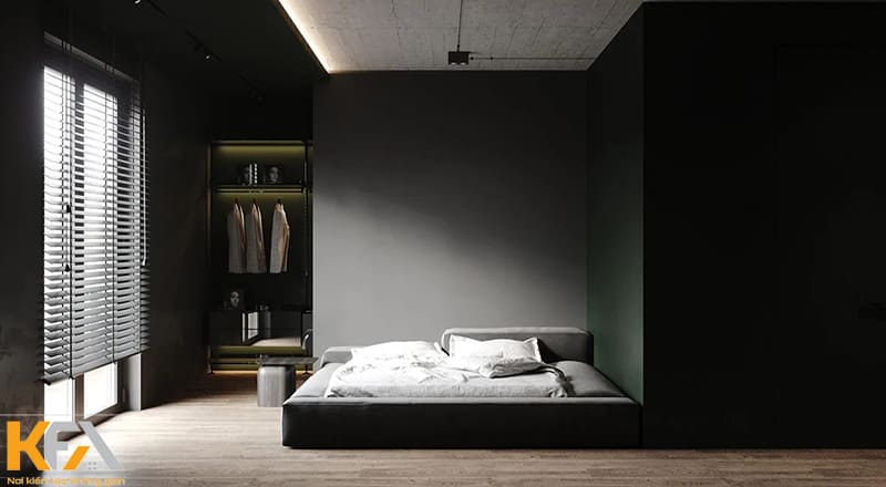 Mẫu phòng ngủ màu đen đơn giản