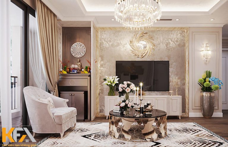 30+ Mẫu phòng khách tân cổ điển đẹp, sang trọng Hot nhất 2024