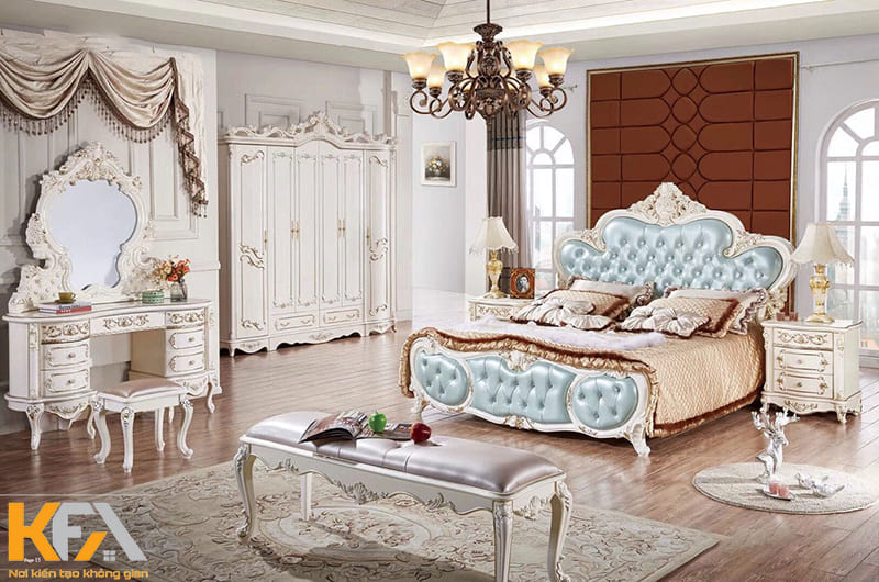 Phòng ngủ hoàng gia là những thiết kế phòng ngủ sang trọng, quý phái mang hơi hướng cổ điển châu Âu