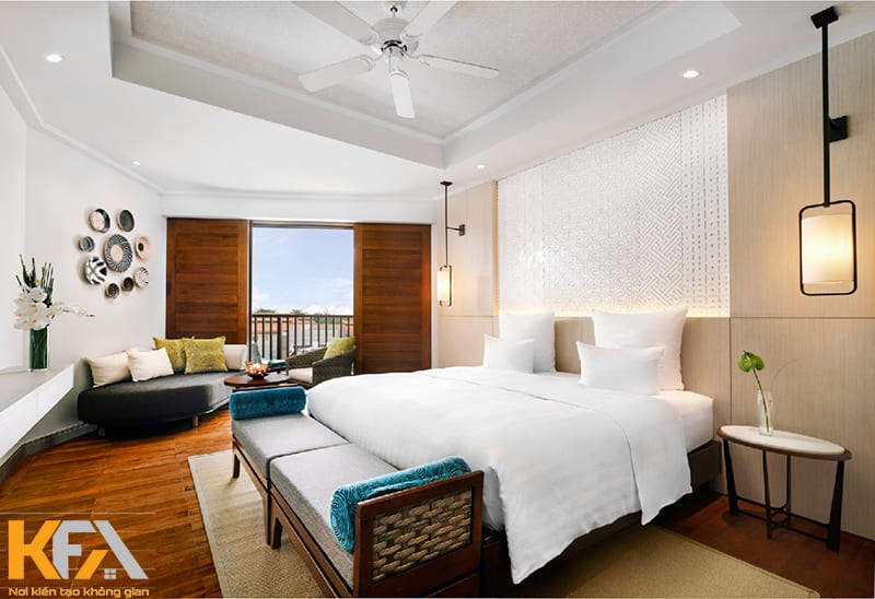 Nội thất phòng ngủ khách sạn 5 sao cũng được lựa chọn một cách chặt chẽ theo các quy chuẩn