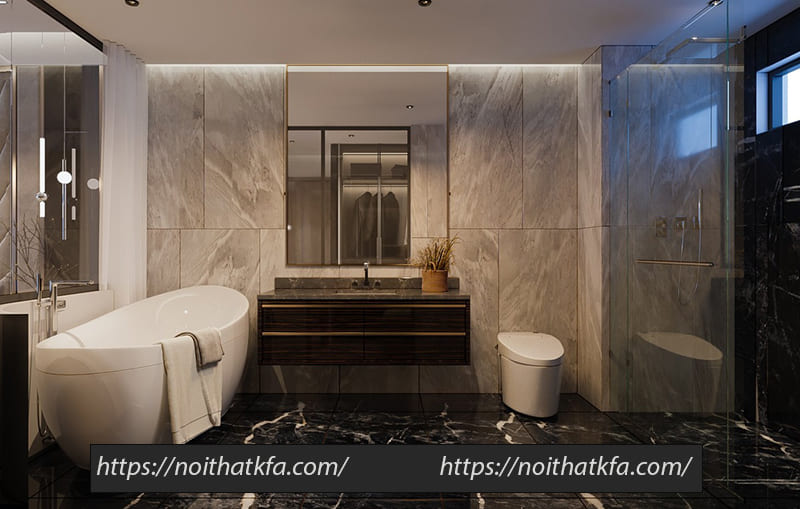 Phòng tắm tiện nghi và sang trọng theo "tinh thần" Luxury